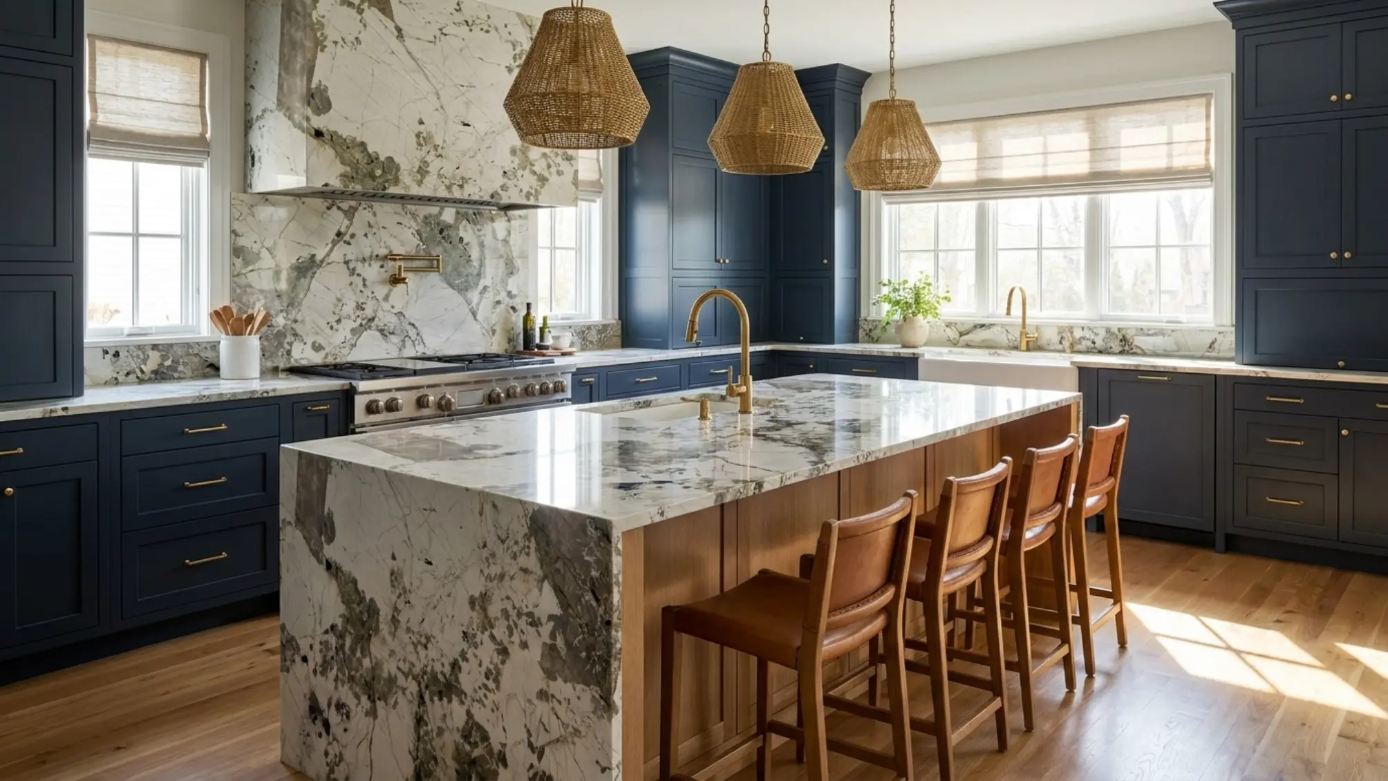Patagonia statement kitchen application with Patagonia Granite