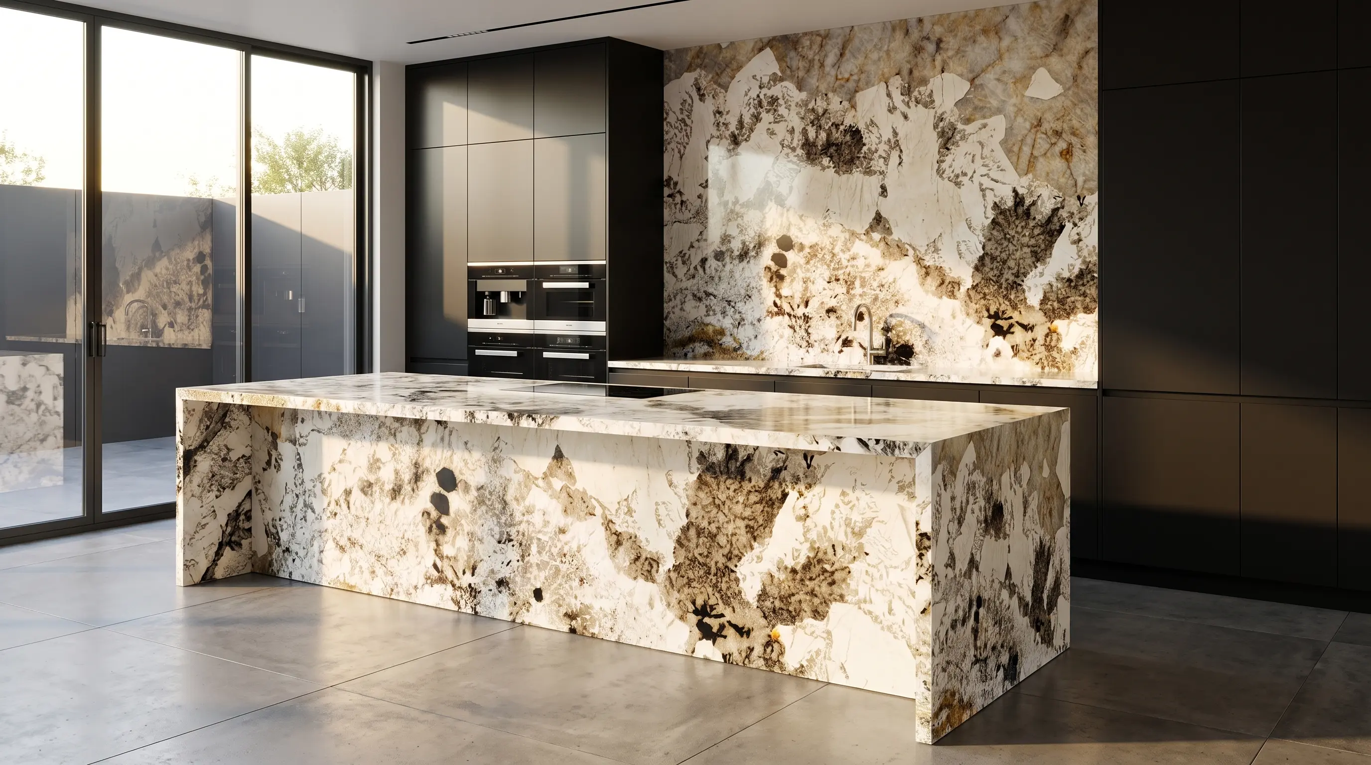 PAT-01 Patagonia Granite kitchen island application study