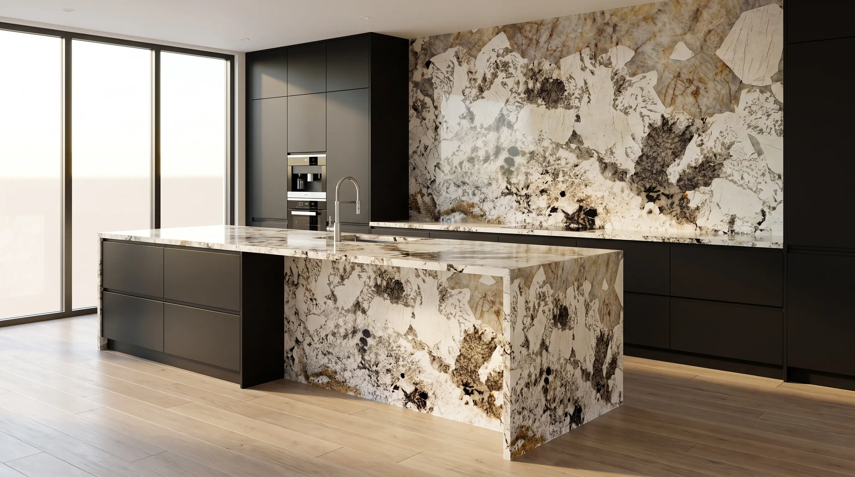 PAT-01 kitchen concept 03 using Patagonia Granite
