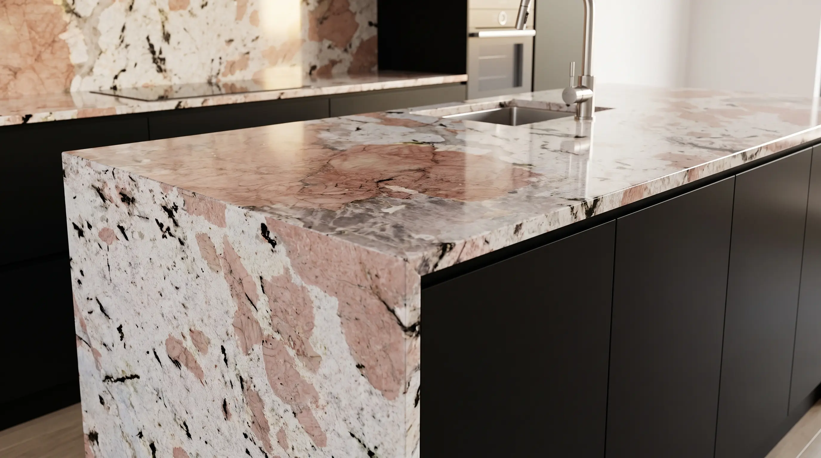 PAT-02 Patagonia Granite kitchen island application study