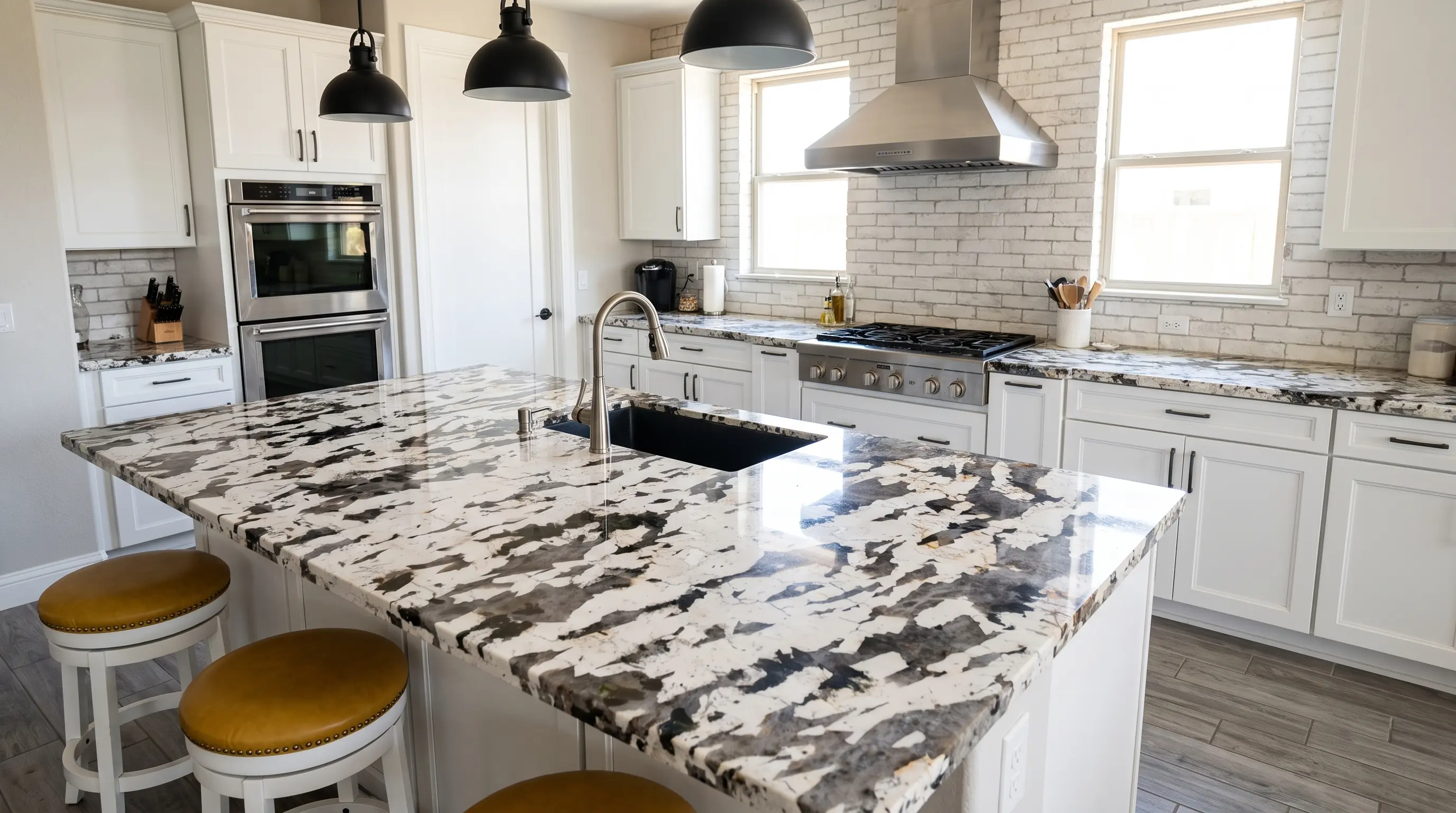 PAT-03 Patagonia Granite kitchen island application study