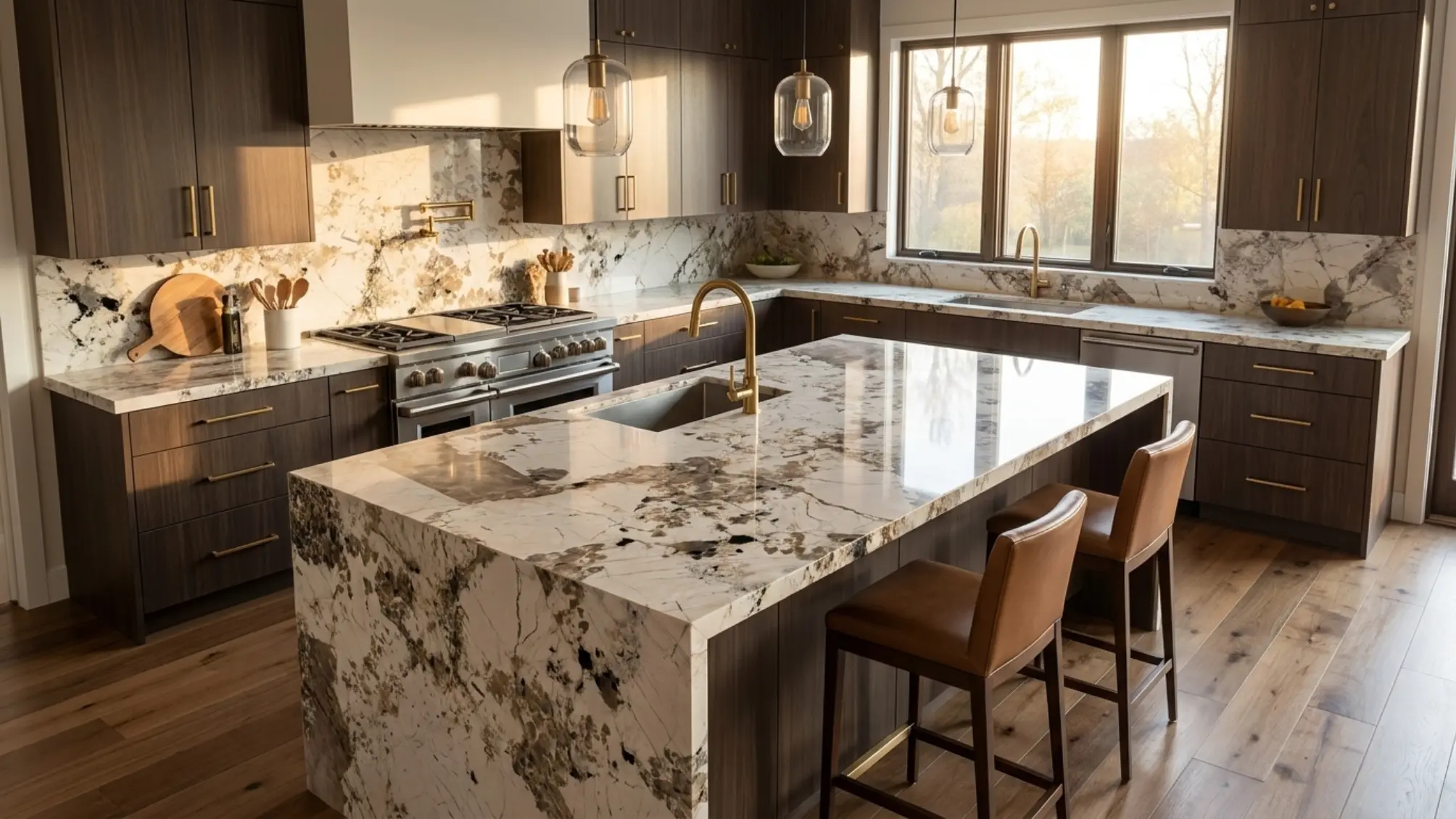 PAT-07 Patagonia Granite kitchen island application study