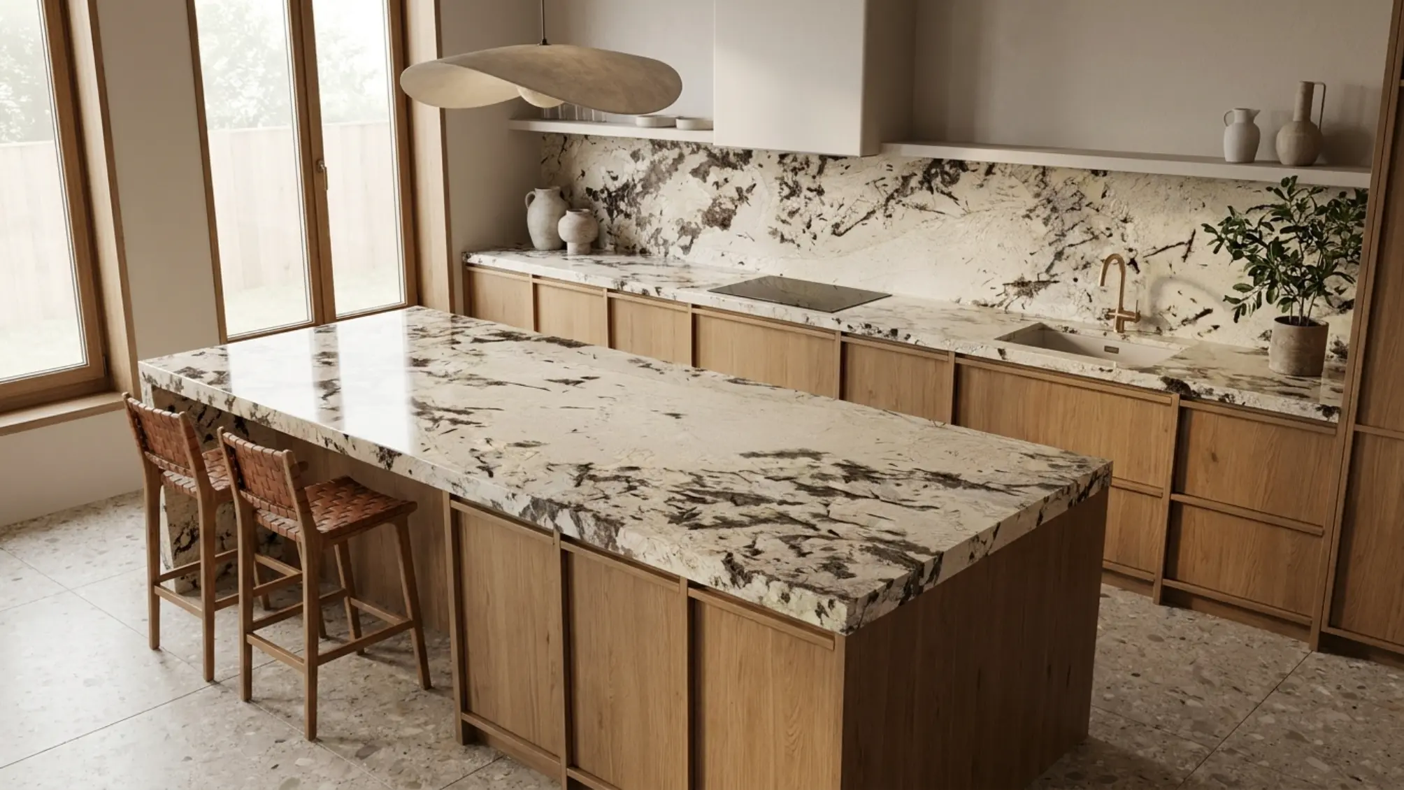 PAT-08 Patagonia Granite kitchen island application study