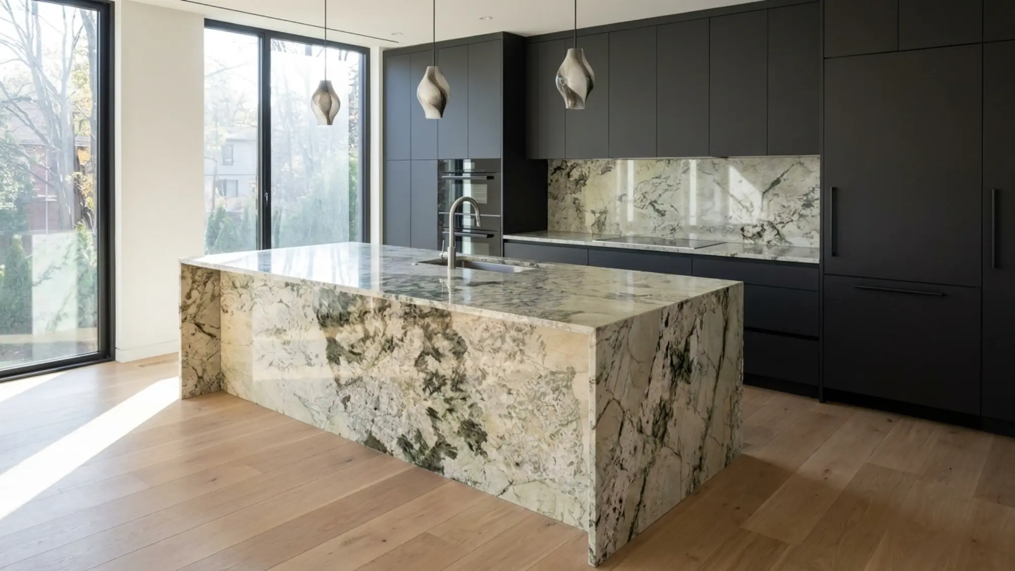 PAT-10 Patagonia Granite kitchen island application study