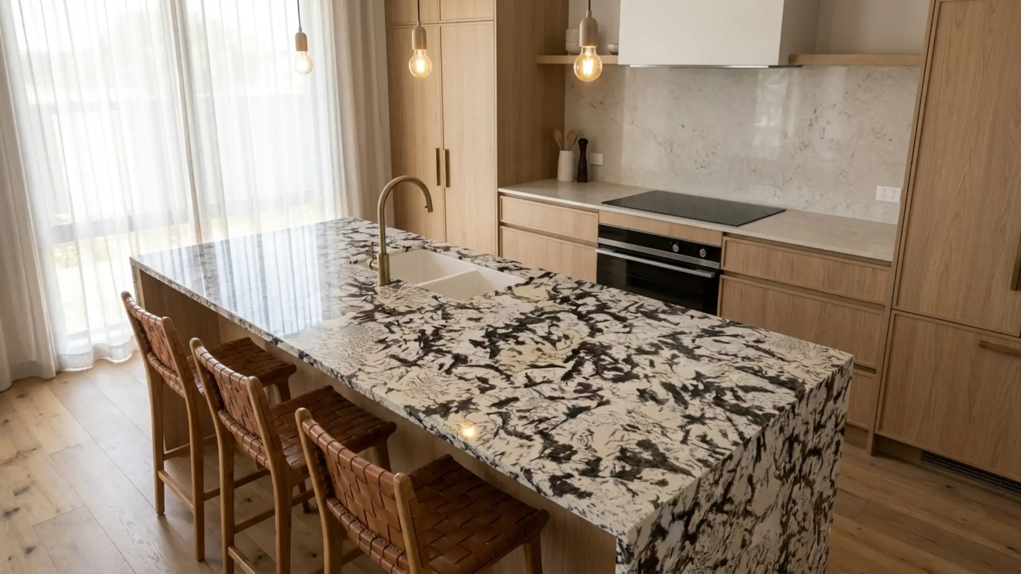 PAT-12 Patagonia Granite kitchen island application study